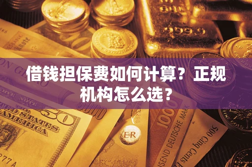 济南借钱担保费如何计算？正规机构怎么选？