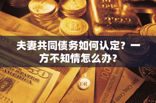 济南夫妻共同债务如何认定？一方不知情怎么办？