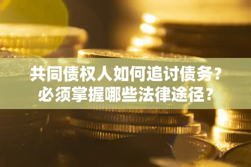 济南共同债权人如何追讨债务？必须掌握哪些法律途径？