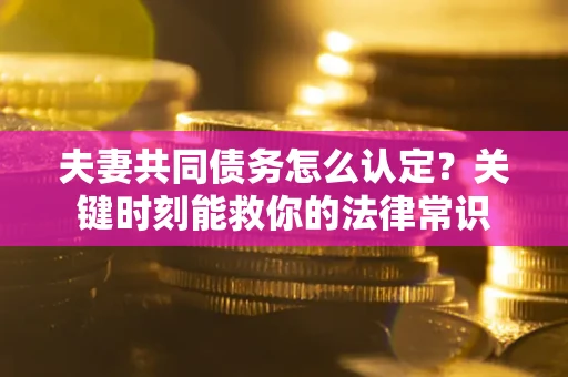 济南夫妻共同债务怎么认定？关键时刻能救你的法律常识